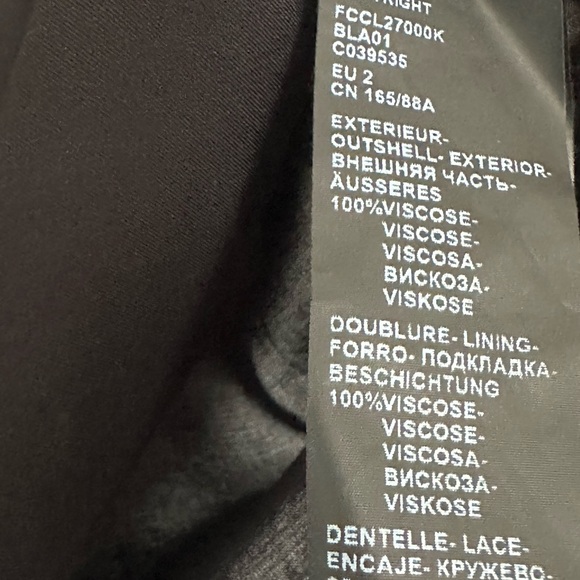 The Kooples Women’s Black V-Shaped Lace-Trim Button Down Shirt - Size M (2) - Picture 5 of 6